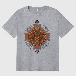 Футболка оверсайз мужская РУСИЧ, цвет: меланж