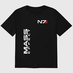 Футболка оверсайз мужская MASS EFFECT N7, цвет: черный