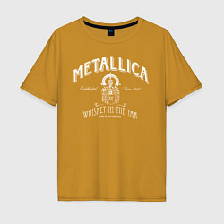 Футболка оверсайз мужская Metallica: Whiskey in the Jar, цвет: горчичный