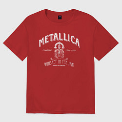 Футболка оверсайз мужская Metallica: Whiskey in the Jar, цвет: красный