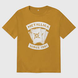 Футболка оверсайз мужская Metallica Since 1981, цвет: горчичный