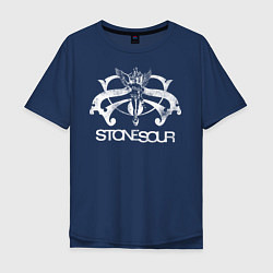 Футболка оверсайз мужская Stone Sour, цвет: тёмно-синий