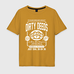 Футболка оверсайз мужская AC/DC: Dirty Deeds, цвет: горчичный