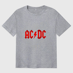 Футболка оверсайз мужская AC/DC: Black Ice, цвет: меланж