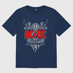 Футболка оверсайз мужская AC/DC: Black Ice, цвет: тёмно-синий