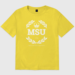 Футболка оверсайз мужская MSU, цвет: желтый