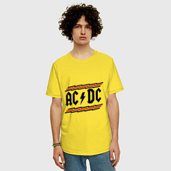 Футболка оверсайз мужская AC/DC Voltage, цвет: желтый — фото 2