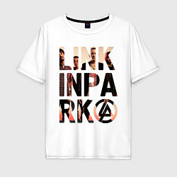 Футболка оверсайз мужская Linkin Park, цвет: белый