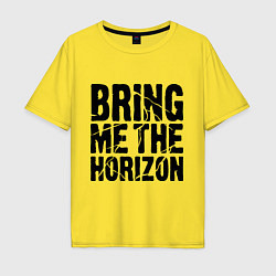 Футболка оверсайз мужская Bring me the horizon, цвет: желтый