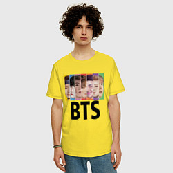 Футболка оверсайз мужская BTS: Boys Faces, цвет: желтый — фото 2