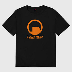 Футболка оверсайз мужская Black Mesa: Research Facility, цвет: черный