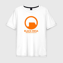 Футболка оверсайз мужская Black Mesa: Research Facility, цвет: белый