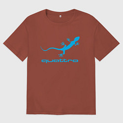 Футболка оверсайз мужская AUDI, цвет: кирпичный