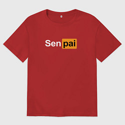 Мужская футболка оверсайз Senpai: Pornhub Style