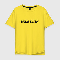 Футболка оверсайз мужская Billie Eilish, цвет: желтый