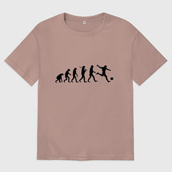 Мужская футболка оверсайз Футбольная эволюция