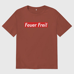 Футболка оверсайз мужская Feuer Frei!, цвет: кирпичный