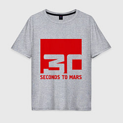 Футболка оверсайз мужская 30 seconds to mars, цвет: меланж