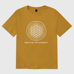 Футболка оверсайз мужская BRING ME THE HORIZON, цвет: горчичный