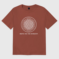 Футболка оверсайз мужская BRING ME THE HORIZON, цвет: кирпичный