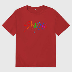 Мужская футболка оверсайз STRAY KIDS АВТОГРАФЫ