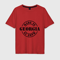 Футболка оверсайз мужская Made in Georgia (сделано в Грузии), цвет: красный