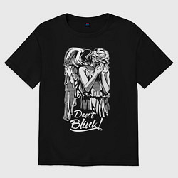 Футболка оверсайз мужская Don't Blink, Доктор Кто, цвет: черный