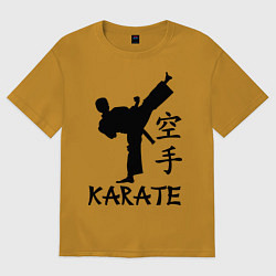 Футболка оверсайз мужская Karate craftsmanship, цвет: горчичный