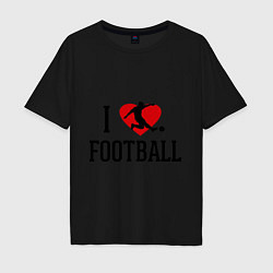 Мужская футболка оверсайз I love football