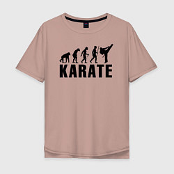 Футболка оверсайз мужская Karate Evolution, цвет: пыльно-розовый