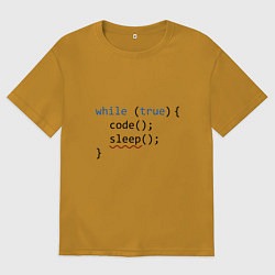 Мужская футболка оверсайз Code - sleep