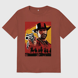 Футболка оверсайз мужская Red dead redemption 2, цвет: кирпичный