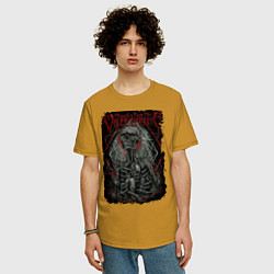 Футболка оверсайз мужская Bullet for my valentine, цвет: горчичный — фото 2