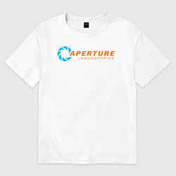 Футболка оверсайз мужская Aperture Laboratorie, цвет: белый
