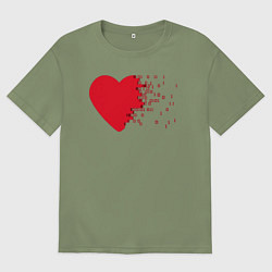 Мужская футболка оверсайз Сердце