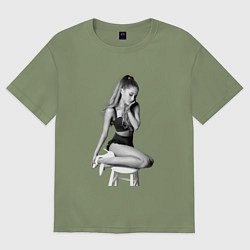 Футболка оверсайз мужская ARIANA GRANDE, цвет: авокадо
