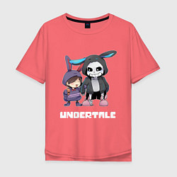 Футболка оверсайз мужская UNDERTALE, цвет: коралловый