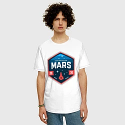 Футболка оверсайз мужская MARS NASA, цвет: белый — фото 2