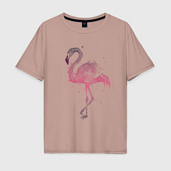 Футболка оверсайз мужская Flamingo, цвет: пыльно-розовый