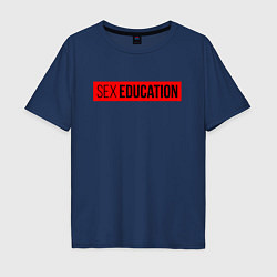 Футболка оверсайз мужская SEX EDUCATION, цвет: тёмно-синий