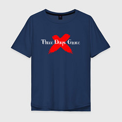 Футболка оверсайз мужская Three Days Grace, цвет: тёмно-синий