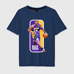 Футболка оверсайз мужская NBA Kobe Bryant, цвет: тёмно-синий