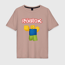 Футболка оверсайз мужская ROBLOX, цвет: пыльно-розовый