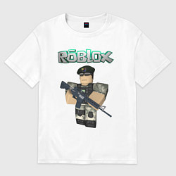 Футболка оверсайз мужская Roblox Defender, цвет: белый