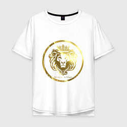 Футболка оверсайз мужская Golden lion, цвет: белый