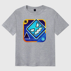 Футболка оверсайз мужская Geometry Dash, цвет: меланж