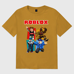 Футболка оверсайз мужская ROBLOX, цвет: горчичный