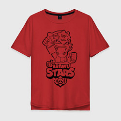 Мужская футболка оверсайз Brawl Stars SANDY раскраска
