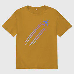 Мужская футболка оверсайз Самолёт