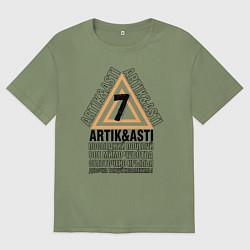 Футболка оверсайз мужская Artik & Asti, цвет: авокадо